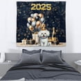 thumbnail image 3 of Happy New Year Bichon Frise Welcome 2025 Balloon Firework Party Tapestry Bichons Dog Lovers Gifts Idea Wall Hanging Backdrop Home Decor - 01014, 3 of 5