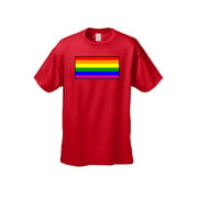 men's/unisex t shirt gay pride rainbow flag short sleeve tee