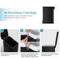 thumbnail image 7 of Home Zone Living 4 Gallon Slim Stainless Steel Kitchen Trash Can with Step Pedal and Soft-Close Lid, Black, 7 of 7