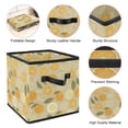 thumbnail image 4 of RATGDN Collapsible Fabric Cube Storage Bin with Double Handles for Living Room Bedroom Office Black - Orange Shallow Warm Color, 4 of 7