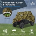 thumbnail image 6 of North East Harbor 600D All-Weather Outdoor Storage UTV Covers, 2 Seater,  Fits Up to 120" L Roll Cage, Windproof & Waterproof Cover with Heavy-Duty Straps & Tension Panels, Camouflage with Handles, 6 of 7
