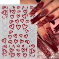 thumbnail image 4 of Pegatinas para decoración de uñas CNSyBaris Heart French Lines, 8 unidades, 4 of 9