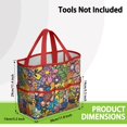 thumbnail image 3 of Garden Tool Bag,Pioneer Flower Floral Print Pattern Garden Tool Organizer,Garden Gifts,Waterproof Multi-Pocket Garden Tool Storage 11.8x5.5x11.4 Inch(Tools NOT Included), 3 of 6