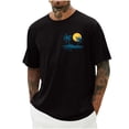 thumbnail image 2 of ShiShine Men's Graphic T-Shirt Casual Short Sleeve Crew Neck Summer Beach Tee Lightweight Breathable Top for Vacation Daily Wear, 2 of 5