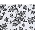 thumbnail image 2 of Zelouf Rayon Faille Print  , Sewing, DIY, Crafts Fabric by the Yard, 191 Wht/blk, 3 Yard, 2 of 2