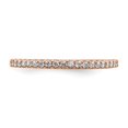thumbnail image 4 of Solid 14k Rose Gold Diamond Wedding Band Ring Size 6 (.2 cttw.), 4 of 7