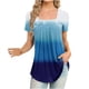thumbnail image 1 of Blusa suelta de manga corta con cuello en V informal estampada a la moda para mujer OAVQHLG3B Store lin121212, 1 of 4