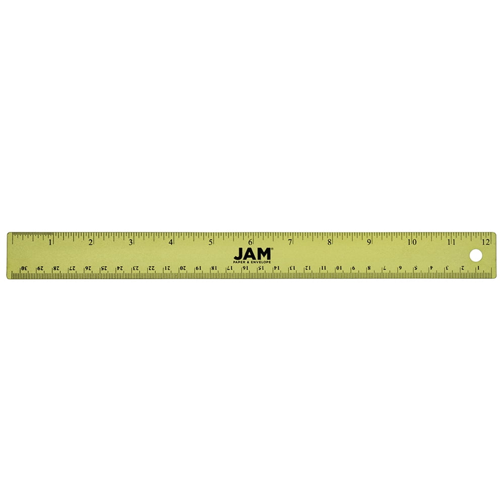 JAM Stainless Steel Ruler, 12 Inch, Metal Ruler with Non,Skid Cork ...