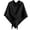 Black, variant on Women's Chic Shawl with Loop, Soft Oversized Scarf Wrap for Daily Wear, Solid Color Versatile Poncho Style