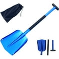 thumbnail image 2 of Outdoor Snow Shovel Aluminum alloy Retractable Ice Shovel Winter Snow Remover Tool Camping Garden Folding Shovel Survival Tools (Golden-No Package), 2 of 7