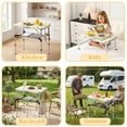 thumbnail image 5 of Yhuhwy Folding Camping Table, 2ft Small Portable Lightweight Aluminum Picnic Table with 3 Adjustable Heights for Indoor Outdoor Camp BBQ Beach (Lemon), 5 of 8