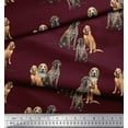 thumbnail image 3 of Soimoi Polyester Crepe Fabric Beagle,Cane Corso & English Cocker Spaniel Dog Print Sewing Fabric Yard 52 Inch Wide, 3 of 4