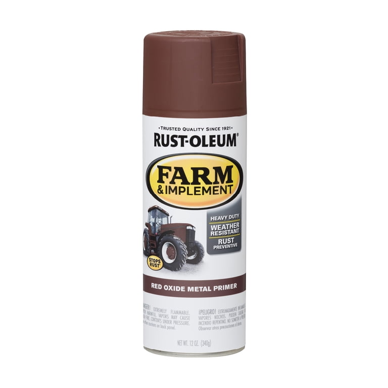 Rust-Oleum Farm And Implement Primer Spray, Red Oxide, 6 Pack photo 2