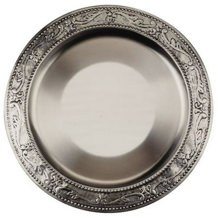 Old Dutch 13 in. Antique Embossed Victoria Charger Plates - Set of 6