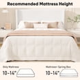thumbnail image 5 of Frostbloom Queen Size Boucle Upholstered Platform Bed Frame with Wingback Headboard, White, 5 of 10