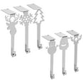 thumbnail image 5 of GEX 2024 Skid Proof Christmas Stocking Holder Hook Hanger Fireplace Metal Decor Funny Design Silver Set of 6, 5 of 5