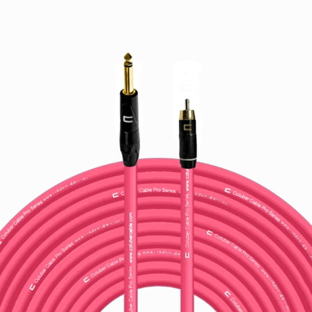 Coluber Cable - 1/4" TS Male to RCA Male - Pro 3-Pin Microphone Connector