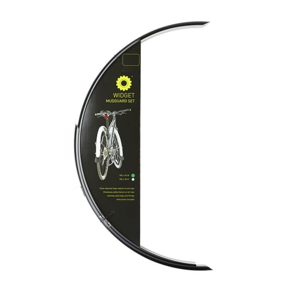 Widget Components, Mudguards, Eco, Gloss Black, 700c x 25-30mm