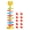 9, variant on YIFAEUX Kids Ball Drop Tower 2/3/5/7/9 Layers Cartoon Pig Marble Run Track Toy Toddlers Boys Girls Educational Rolling Ball Slide Toy
