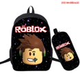 thumbnail image 1 of Roblox-mochila de dos piezas con estampado 3D periférico para estudiantes, bolso a todo color para lápices, bolso con cremallera de gran capacidad, 1 of 4