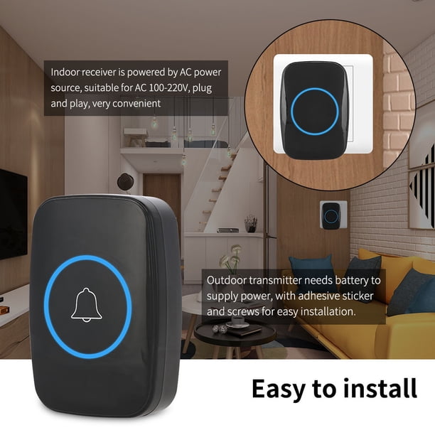 Timbre Inalámbrico, Timbre Inalámbrico Duradero, Para Seguridad Inteligente Con Control Remoto De Oficina En Casa