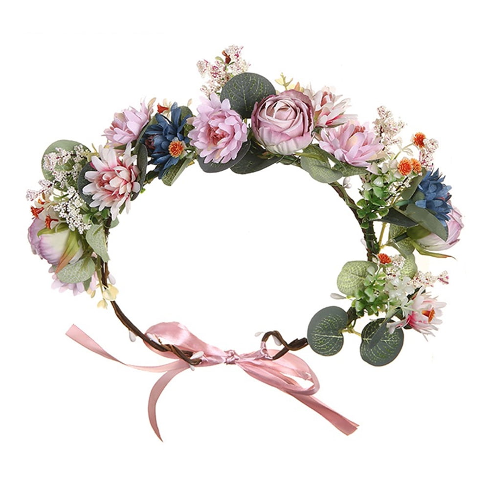 Details about   Disney Parks Crown Flower Minnie Ears Peach & Pink Floral New Limited Headband 