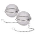 thumbnail image 1 of 2 bolas de té de acero inoxidable, coladores de infusor de té de malla de 2,1 pulgadas, difusor de intervalo de té de filtro de té premium para té de hojas sueltas y especias de condimento Xemadio SNFLD876, 1 of 7