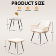 thumbnail image 3 of Ainfox 5 Pieces Patio Bistro Furniture Set on Sale,Outdoor Wicker Rattan Chat Conversation Set,Square Coffee Table,Yellow/Beige, 3 of 6
