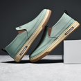 thumbnail image 5 of CANEMON Men's Canvas Slip-On Loafers, LY553, Mint Green, US 7.5, 5 of 9