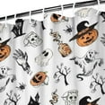 thumbnail image 3 of Vintage Halloween Pattern Shower Curtain 72"x72" ,Bathroom Decorative Shower Curtains Set with 12 Hooks,Modern Waterproof Washable Shower Curtain, 3 of 6
