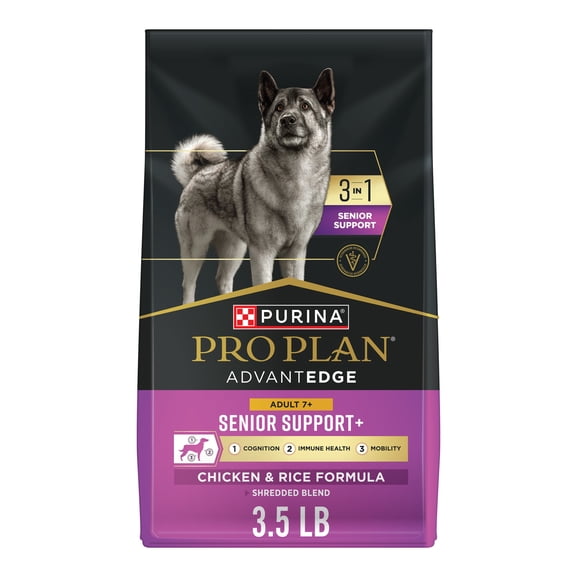 Purina Pro Plan AdvantEDGE Senior Support Plus Shredded Blend Chicken & Rice Formula Dry Dog Food 3.5 lbs.