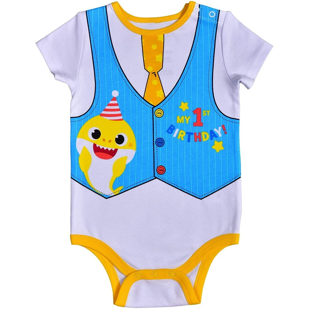 Nickelodeon Nickelodeon Boy's Baby Shark Short Sleeve 1st Birthday