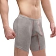 thumbnail image 1 of PEASKJP Mens Trunk Pouch Underwear Soft Breathable Bamboo Rayon Trunk,Gray L, 1 of 4