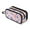 Colorful Seashells Seaweed, variant on Large Pencil Case 3 Compartment Pencil Pouch Portable Pen Bag for Teen Adults Cute Bear Face with Strawberry