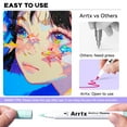 thumbnail image 3 of Arrtx 60 Pcs Marqueurs de Peinture Acrylique pour Enfants&Adultes, Pointe Pinceau Supplémentaire Marqueur à Base d'Eau Stylo de Peinture pour Bricolage, Bois, Verre, Tissu, 60 Couleurs d'Animation, 3 of 10