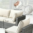 thumbnail image 5 of XIZZI 8 Pieces Patio Furniture Set Wicker Rattan Conversation Set with Propane Gas Fire Pit Table,Beige, 5 of 12
