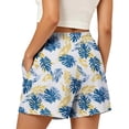thumbnail image 5 of Women's Plus Size Drawstring Shorts with Pockets Casual Summer 5 Inseam, 5 of 6