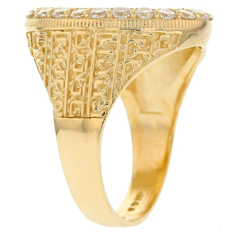 10K CZリング Real 10K Yellow Gold CZ Ring S:6; Women & Men | eBay