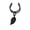 Black, variant on Ear Cuff Helix Leaf Ear Ring Fake Clip On Cuff Wrap Upper Closure ring Fashion-Silver