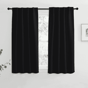 NICETOWN Blackout Curtains, 34"x54", Set of 2, Black
