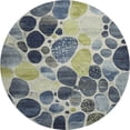 thumbnail image 2 of Addison Rugs Mayfield Premium Machine Washable Transitional Geometric Denim Round Rug, 8' x 8', 2 of 6