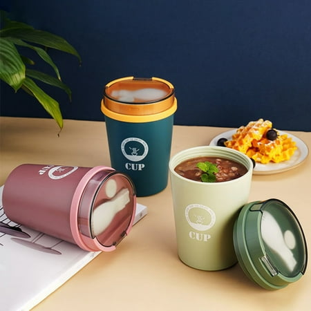 

XWQ 500ml Water Cup Non-stick Leak-proof PP Multi-purpose Porridge Soup Cup for Home