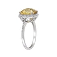 thumbnail image 2 of Citrine and Diamond 4.10 Carat (ctw) Halo Ring in Sterling Silver, 2 of 4
