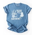 thumbnail image 4 of Six Seven Skeleton Shirt for Men & Women Funny Gen Z 6 7 Halloween Meme Tee Blue Jean Shirt Adult Large, 4 of 4