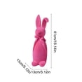 thumbnail image 3 of YingYouFu Easter Decorations Flocked Bunnies Figurine with Bow tie Flocking Rabbit Tabletop Ornament for Easter Centerpieces for Spring Table Decor, Party Supplies Home Party Office(Bright Colors), 3 of 6