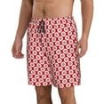 thumbnail image 2 of Kdxio Snowflakes Pattern Mens Casual Shorts - Drawstring Summer Beach Sports Shorts for Men, 2 of 5