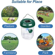 HYEASTR Wasp Traps Outdoor Hanging, Solar Bee Trap for Outside, Hornet Traps, Bee Wasp Catcher Outside Garden - Green