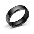 thumbnail image 3 of Qarigey Anillo de banda Unisex, esposa estética, marido, joyería de mano, fecha de trabajo, novio, novia, regalos, accesorios, negro, talla 7 Type1 NO1 Qarigey AP010324-02B, 3 of 6
