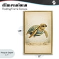 thumbnail image 4 of Stupell Industries Eclectic Maritime Bathing Society Turtle Gold Floating Frame Canvas Art, 17 x 25, by Grotto Studios, 4 of 8