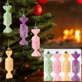 thumbnail image 3 of HomeDM Christmas Candy Ornaments Xmas Hanging Balls for Christmas Tree Yard Indoor Outdoor Holiday Party Decor Plastic Xmas Tree Balls Ornaments, 3 of 5